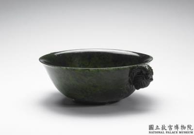 图片[2]-Jade bowl with two bud-shaped handles, Mughal Empire-China Archive